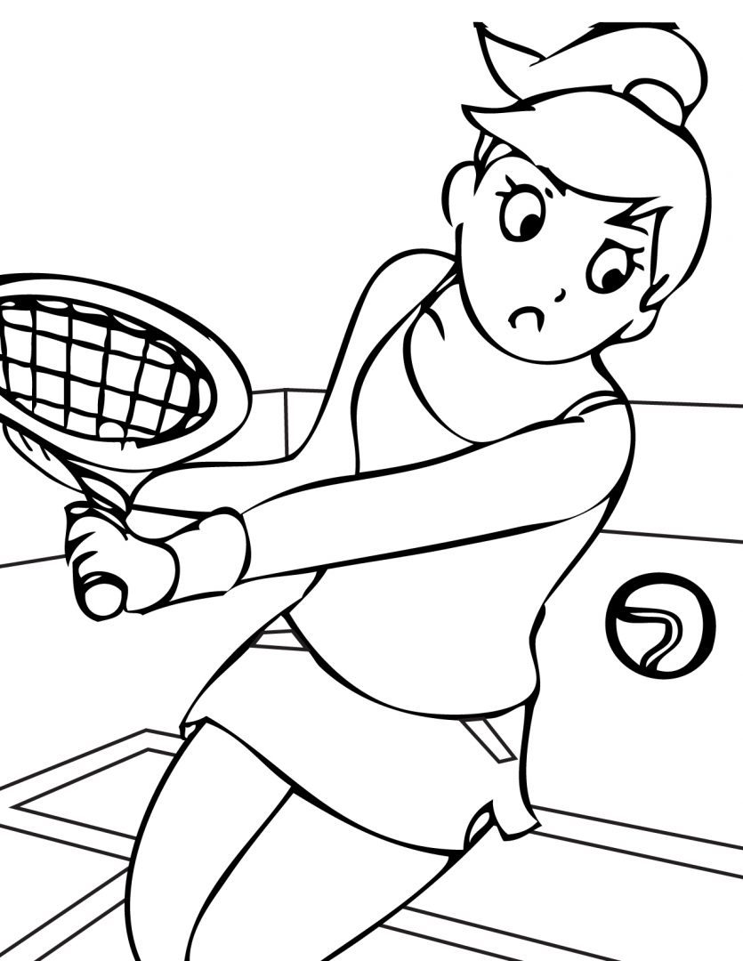 Niña jugando al tenis